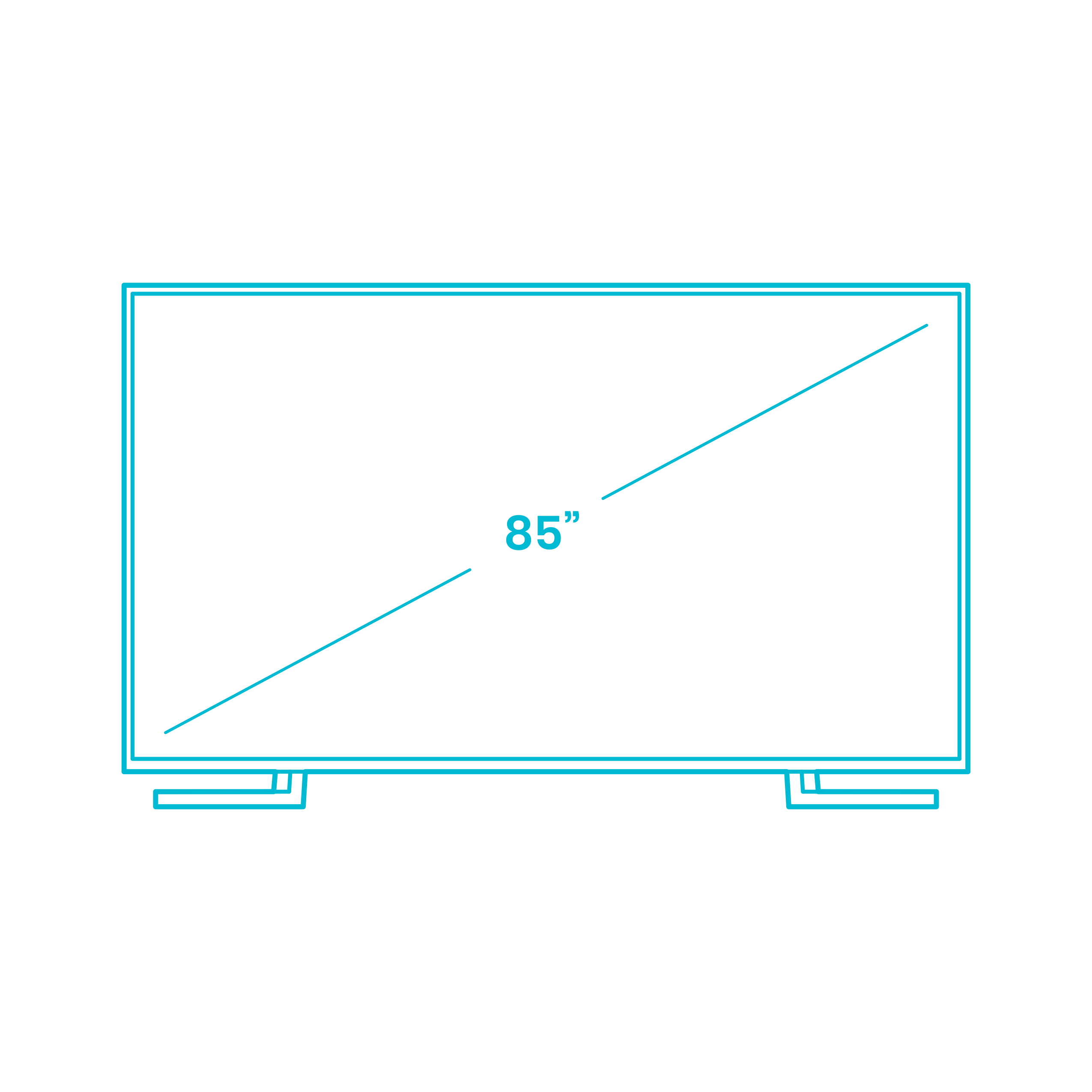 Digital Televisions Tvs Sony X950G Smart Tv 85 Inch Technical Drawing Svg Vector Free Vectors